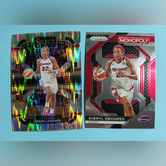 2 Sheryl Swoopes 2024 Panini Silver Flash + Monopoly WNBA Cards - Picture 1 of 2